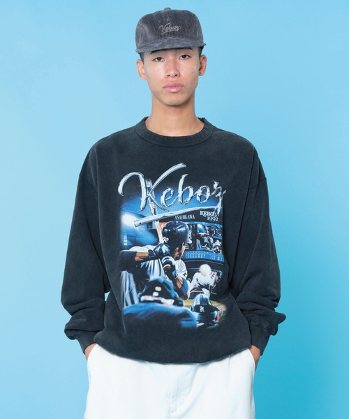 KEBOZ(ケボズ)の「BDM WASHED SWEAT CREWNECK(スウェット・メンズ・ブラック・XL/L/M/S/2XL)」の1枚目の写真