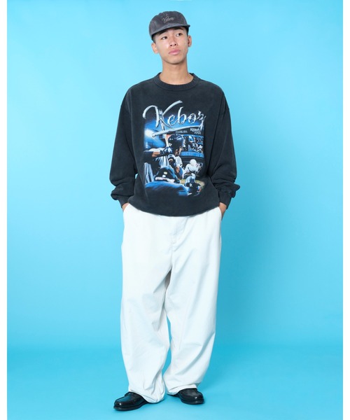 KEBOZ(ケボズ)の「BDM WASHED SWEAT CREWNECK(スウェット・メンズ・ブラック・XL/L/M/S/2XL)」の3枚目の写真