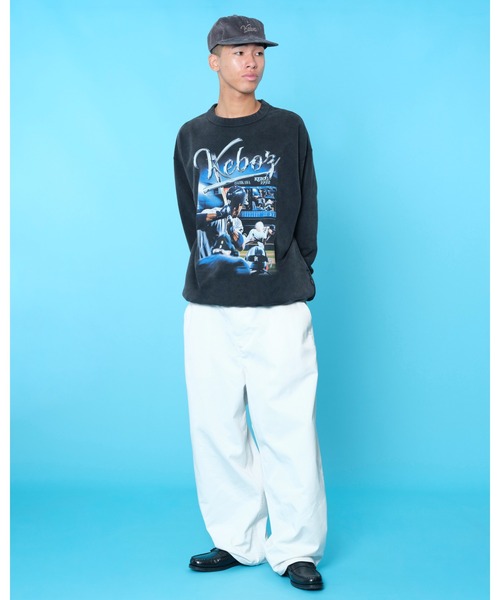 KEBOZ(ケボズ)の「BDM WASHED SWEAT CREWNECK(スウェット・メンズ・ブラック・XL/L/M/S/2XL)」の4枚目の写真