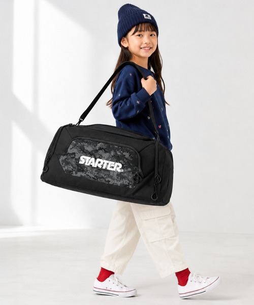 STARTER(スターター)の「【karlas別注】Starter/スターター 3WAY ボストンバッグ 大容量 ショルダー リュック 手持ち(ボストンバッグ・メンズ・ブラック/ブラック×グレー・FREE)」の2枚目の写真