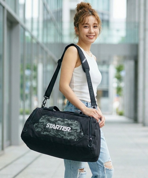 STARTER(スターター)の「【karlas別注】Starter/スターター 3WAY ボストンバッグ 大容量 ショルダー リュック 手持ち(ボストンバッグ・メンズ・ブラック/ブラック×グレー・FREE)」の9枚目の写真