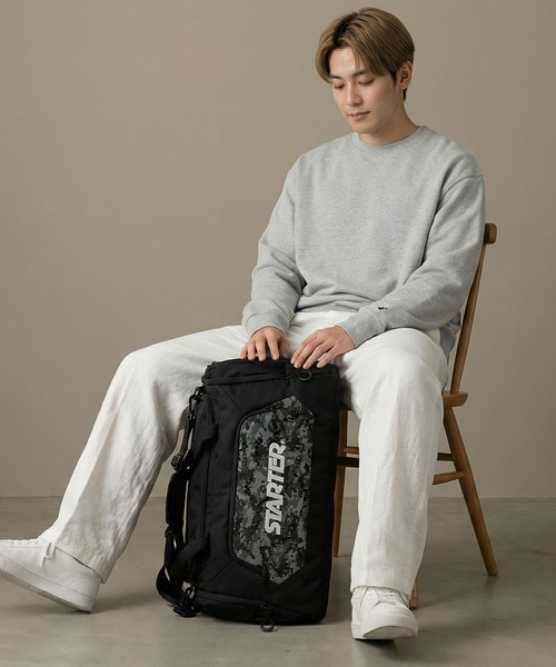 STARTER(スターター)の「【karlas別注】Starter/スターター 3WAY ボストンバッグ 大容量 ショルダー リュック 手持ち(ボストンバッグ・メンズ・ブラック/ブラック×グレー・FREE)」の13枚目の写真