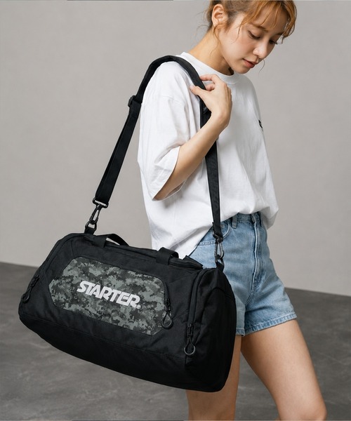 STARTER(スターター)の「【karlas別注】Starter/スターター 3WAY ボストンバッグ 大容量 ショルダー リュック 手持ち(ボストンバッグ・メンズ・ブラック/ブラック×グレー・FREE)」の11枚目の写真