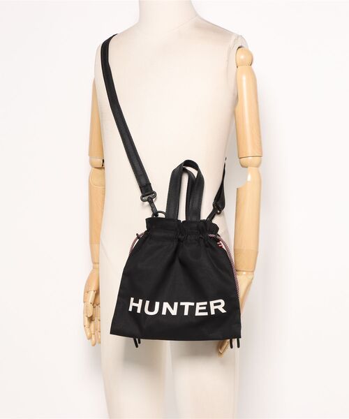 HUNTER(ハンター)の「イージー キャンバス ドローストリング ミニ トート(トートバッグ・レディース・ブラック/ホワイト・ONE)」の10枚目の写真