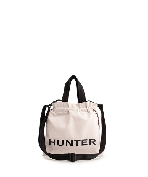 HUNTER(ハンター)の「イージー キャンバス ドローストリング ミニ トート(トートバッグ・レディース・ブラック/ホワイト・ONE)」の2枚目の写真