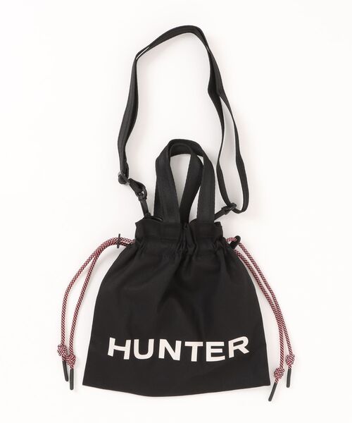 HUNTER(ハンター)の「イージー キャンバス ドローストリング ミニ トート(トートバッグ・レディース・ブラック/ホワイト・ONE)」の5枚目の写真