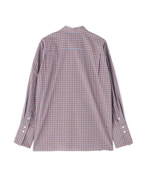Toironier（トワロニエ）の「Toironier/トワロニエ/CHECK ASYMMETRY SHIRTS（シャツ/ブラウス・メンズ・ネイビー/オレンジ・F）」の17枚目の写真