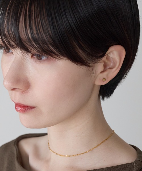 ciite' surgical stainless(シーテサージカルステンレス)の「【金属アレルギー対応】シンプルスクエア ピアス(両耳用) サージカルステンレス(ピアス(両耳用)・レディース・シルバー/ゴールド・S/M/L)」の6枚目の写真