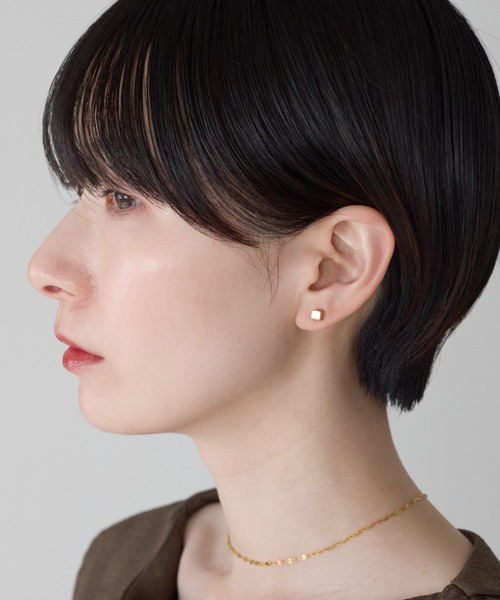 ciite' surgical stainless(シーテサージカルステンレス)の「【金属アレルギー対応】シンプルスクエア ピアス(両耳用) サージカルステンレス(ピアス(両耳用)・レディース・シルバー/ゴールド・S/M/L)」の11枚目の写真