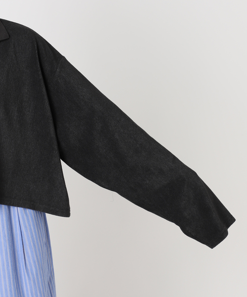 CITYSHOP（シティーショップ）の「[THE MOOD]パイルスキッパーTシャツ（Tシャツ/カットソー・レディース・ブラック/チャコールグレー・FREE）」の11枚目の写真