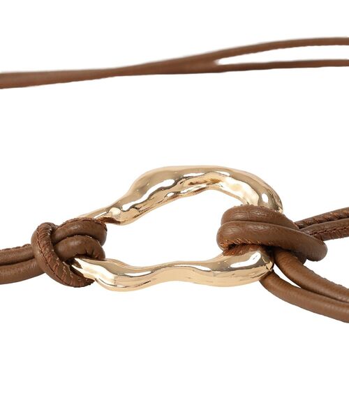 earth music&ecology(アースミュージックアンドエコロジー)の「ニュアンスバックルサッシュベルト(ベルト・レディース・ブラック/ライトブラウン・FREE)」の7枚目の写真