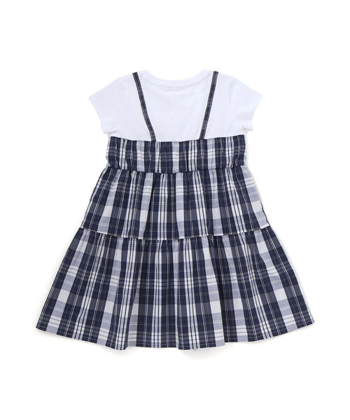 BeBe Petits Pois Vert(ベベプチポワヴェール)の「【店舗限定】マドラスチェックドッキングワンピース(ワンピース・キッズ・ブルー系その他2/ブラック系その他・140cm/130cm/120cm/110cm/100cm/150cm)」の10枚目の写真