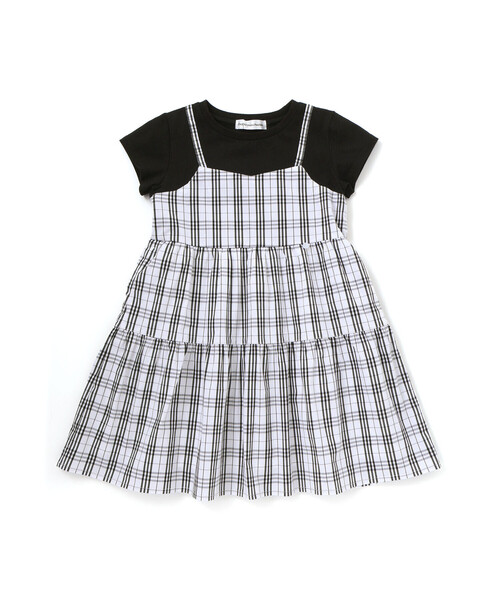 BeBe Petits Pois Vert(ベベプチポワヴェール)の「【店舗限定】マドラスチェックドッキングワンピース(ワンピース・キッズ・ブルー系その他2/ブラック系その他・140cm/130cm/120cm/110cm/100cm/150cm)」の11枚目の写真