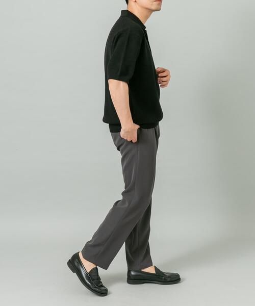 URBAN RESEARCH ROSSO MEN(アーバンリサーチロッソメン)の「『WEB限定』変形カノコ半袖ニットポロ(ポロシャツ・メンズ・ネイビー/ライトグレー/カーキ/ブラック・MEDIUM/LARGE)」の11枚目の写真