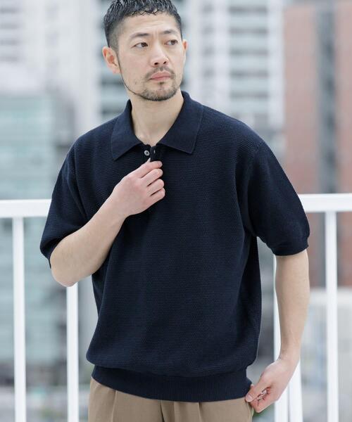 セール】『WEB限定』変形カノコ半袖ニットポロ（ポロシャツ）｜URBAN