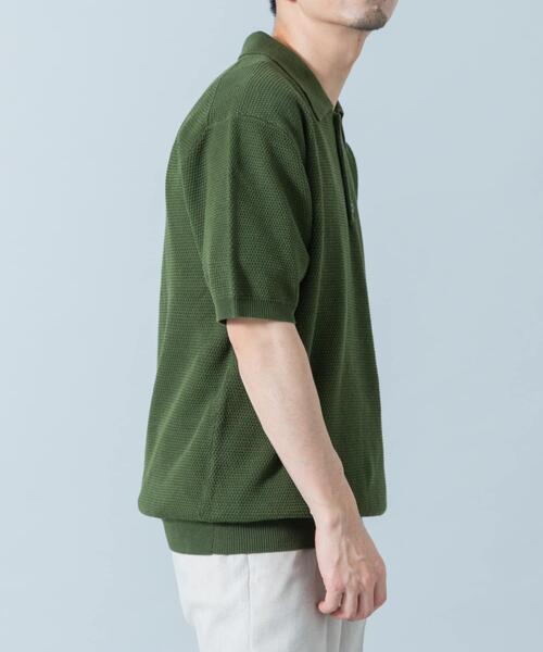 URBAN RESEARCH ROSSO MEN（アーバンリサーチロッソメン）の「『WEB限定』変形カノコ半袖ニットポロ（ポロシャツ・メンズ・ネイビー/ライトグレー/カーキ/ブラック・MEDIUM/LARGE）」の19枚目の写真