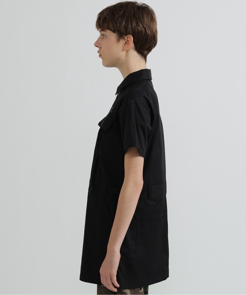AVIREX（アヴィレックス）の「SHORT-SLEEVE MILITARY MINI SHIRT DRESS（シャツワンピース・レディース・オリーブ/ブラック・S/M）」の5枚目の写真