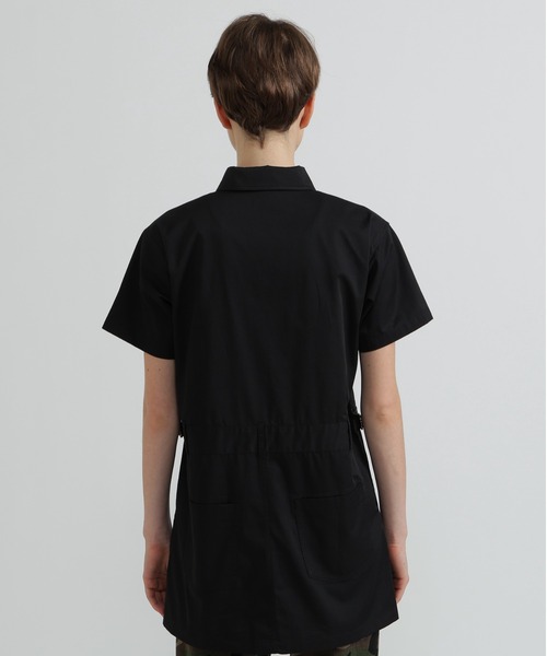 AVIREX（アヴィレックス）の「SHORT-SLEEVE MILITARY MINI SHIRT DRESS（シャツワンピース・レディース・オリーブ/ブラック・S/M）」の6枚目の写真