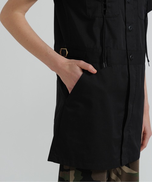 AVIREX（アヴィレックス）の「SHORT-SLEEVE MILITARY MINI SHIRT DRESS（シャツワンピース・レディース・オリーブ/ブラック・S/M）」の11枚目の写真