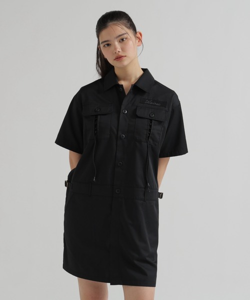 AVIREX（アヴィレックス）の「SHORT-SLEEVE MILITARY MINI SHIRT DRESS（シャツワンピース・レディース・オリーブ/ブラック・S/M）」の13枚目の写真