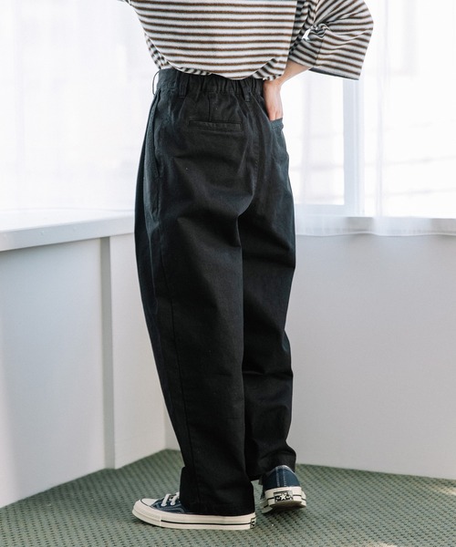 POU DOU DOU(プードゥドゥ)の「ボリュームタックパンツ(その他パンツ・レディース・ブルー系その他/インディゴブルー/ブラック・3)」の15枚目の写真