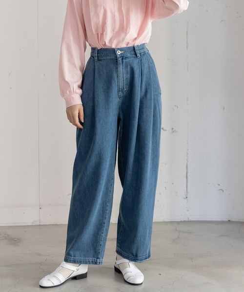 POU DOU DOU(プードゥドゥ)の「ボリュームタックパンツ(その他パンツ・レディース・ブルー系その他/インディゴブルー/ブラック・3)」の20枚目の写真