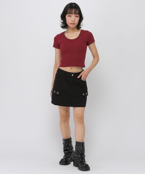 3.3 Field Trip （3.3フィールドトリップ）の「3.3 Field Trip／バックレースデザインT（Tシャツ/カットソー・レディース・ブラック/ワイン/グレー・FREE）」の4枚目の写真