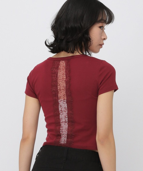 3.3 Field Trip （3.3フィールドトリップ）の「3.3 Field Trip／バックレースデザインT（Tシャツ/カットソー・レディース・ブラック/ワイン/グレー・FREE）」の10枚目の写真