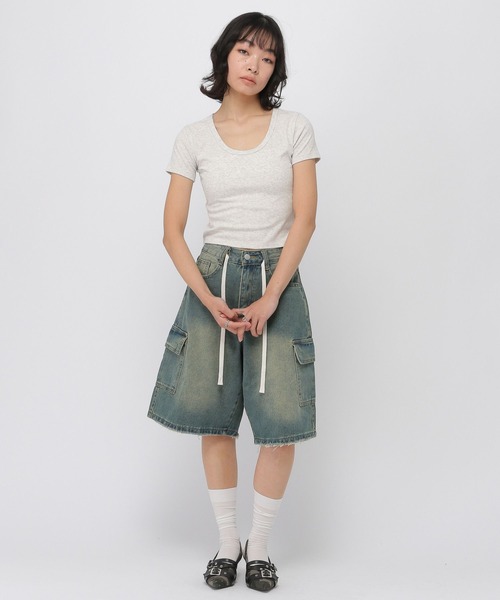 3.3 Field Trip （3.3フィールドトリップ）の「3.3 Field Trip／バックレースデザインT（Tシャツ/カットソー・レディース・ブラック/ワイン/グレー・FREE）」の11枚目の写真