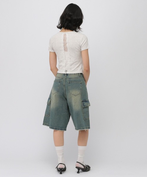 3.3 Field Trip （3.3フィールドトリップ）の「3.3 Field Trip／バックレースデザインT（Tシャツ/カットソー・レディース・ブラック/ワイン/グレー・FREE）」の13枚目の写真