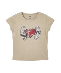 X-girl | RHINESTONE HEART AND WING S/S BABY TEE(Tシャツ/カットソー)