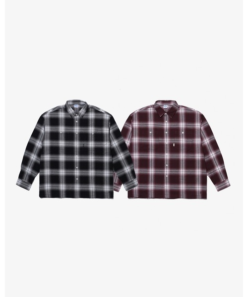 KEBOZ（ケボズ）の「OMBRE CHECK SHIRT（シャツ/ブラウス・メンズ・バーガンディー・XL/L/M）」の5枚目の写真