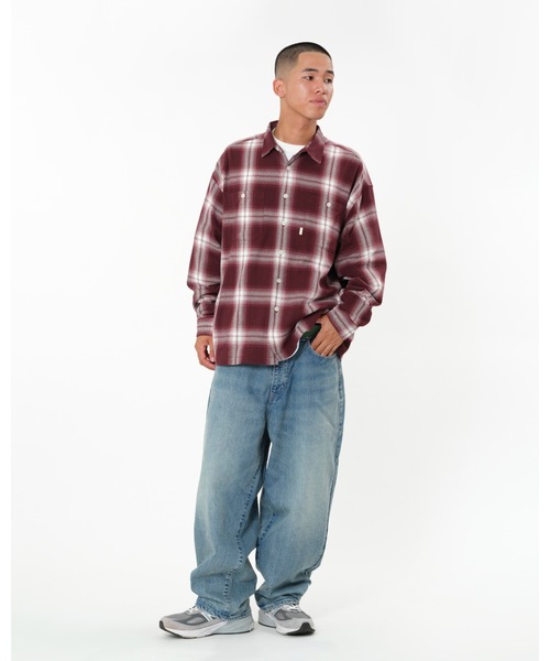 KEBOZ（ケボズ）の「OMBRE CHECK SHIRT（シャツ/ブラウス・メンズ・バーガンディー・XL/L/M）」の4枚目の写真