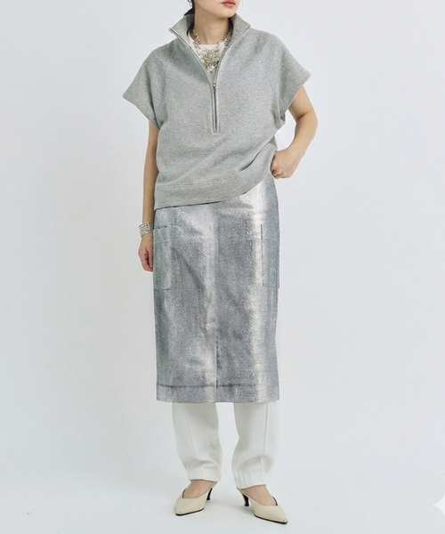 CALMER（カルメール）の「Shiny Brighton Skirt（スカート・レディース・シルバー・1/2）」の7枚目の写真