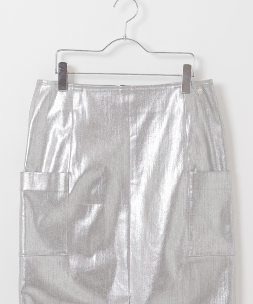 CALMER（カルメール）の「Shiny Brighton Skirt（スカート・レディース・シルバー・1/2）」の9枚目の写真