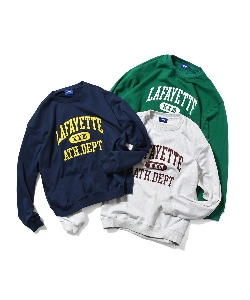 LFYT(エルエフワイティー)の「LFYT ラファイエット - ATHLETICS CREW SWEAT クルーネックスウェット LS260701(スウェット・メンズ・ネイビー/グリーン/ヘザーグレー・MEDIUM/X-LARGE/LARGE/SMALL/XX-LARGE)」の16枚目の写真
