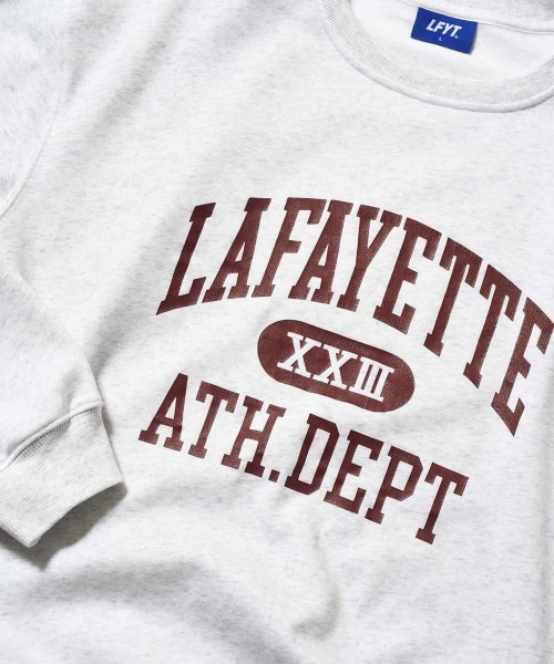 LFYT(エルエフワイティー)の「LFYT ラファイエット - ATHLETICS CREW SWEAT クルーネックスウェット LS260701(スウェット・メンズ・ネイビー/グリーン/ヘザーグレー・MEDIUM/X-LARGE/LARGE/SMALL/XX-LARGE)」の7枚目の写真