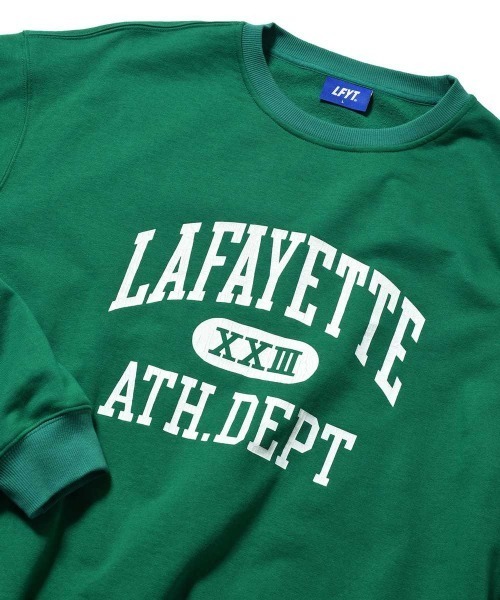 LFYT(エルエフワイティー)の「LFYT ラファイエット - ATHLETICS CREW SWEAT クルーネックスウェット LS260701(スウェット・メンズ・ネイビー/グリーン/ヘザーグレー・MEDIUM/X-LARGE/LARGE/SMALL/XX-LARGE)」の9枚目の写真