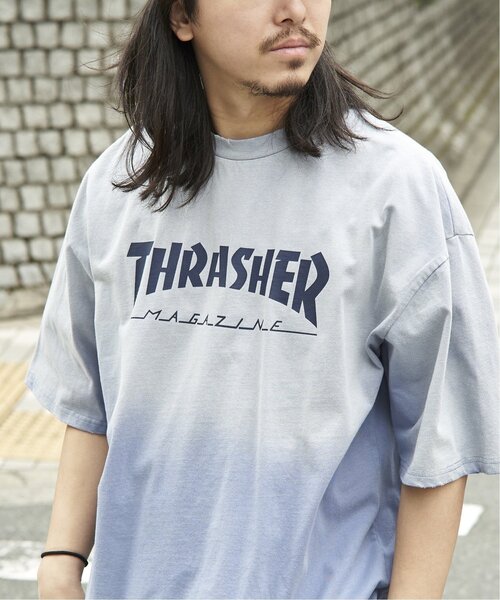 THRASHER(スラッシャー)の「THRASHER スラッシャー ヴィンテージダメージTシャツ(Tシャツ/カットソー・メンズ・ブラウン/ネイビー/ピンク/ブラック・LL/L/M)」の1枚目の写真