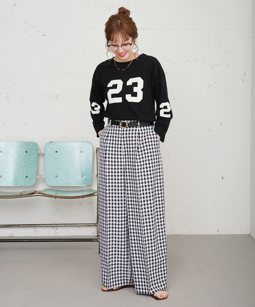 B.C STOCK（ベーセーストック）の「【ZOZO限定】ウォッシャブル / ワイドスラックス（スラックス・レディース・ブラック・FREE）」の2枚目の写真