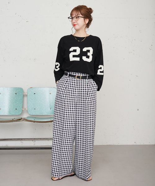 B.C STOCK（ベーセーストック）の「【ZOZO限定】ウォッシャブル / ワイドスラックス（スラックス・レディース・ブラック・FREE）」の3枚目の写真