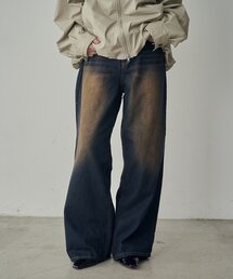 earthy（アーシー）の「【ワードローブ必須！】ワイドストレートデニムパンツ（デニムパンツ）」