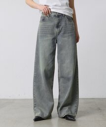 earthy（アーシー）の「【ワードローブ必須！】ワイドストレートデニムパンツ（デニムパンツ）」