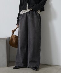 earthy（アーシー）の「【ワードローブ必須！】ワイドストレートデニムパンツ（デニムパンツ）」