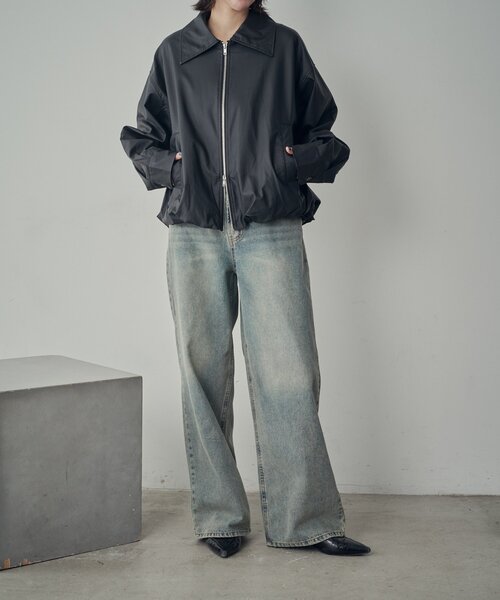 goocy（グーシー）の「【ワードローブ必須！】ワイドストレートデニムパンツ（デニムパンツ・レディース・ブラック/ブルー/ネイビー・PM/MEDIUM/SMALL）」の13枚目の写真