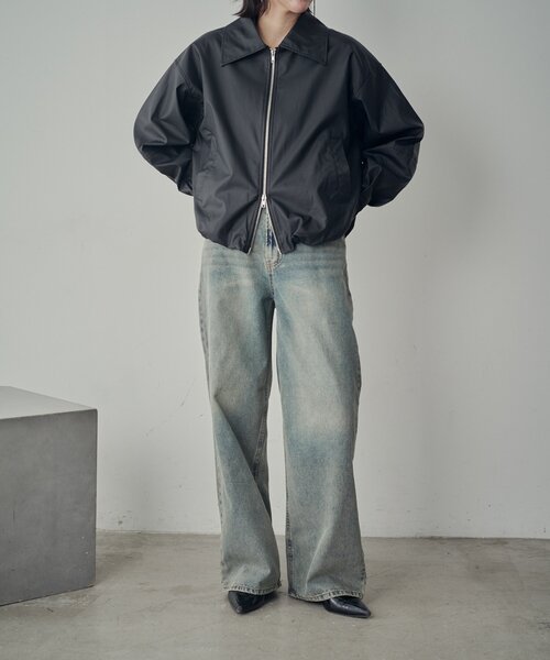 goocy（グーシー）の「【ワードローブ必須！】ワイドストレートデニムパンツ（デニムパンツ・レディース・ブラック/ブルー/ネイビー・PM/MEDIUM/SMALL）」の16枚目の写真