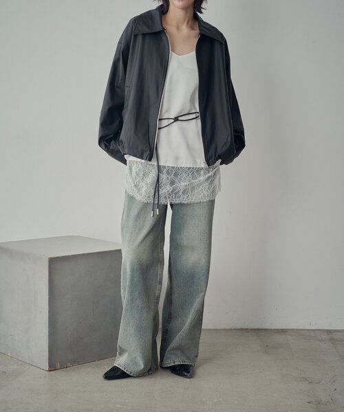 goocy（グーシー）の「【ワードローブ必須！】ワイドストレートデニムパンツ（デニムパンツ・レディース・ブラック/ブルー/ネイビー・PM/MEDIUM/SMALL）」の17枚目の写真