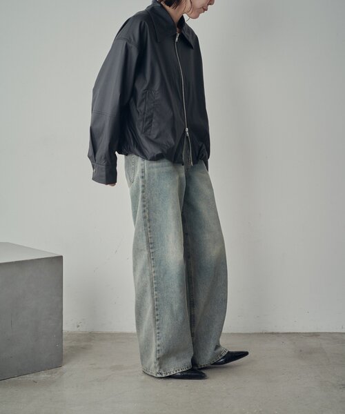 goocy（グーシー）の「【ワードローブ必須！】ワイドストレートデニムパンツ（デニムパンツ・レディース・ブラック/ブルー/ネイビー・PM/MEDIUM/SMALL）」の18枚目の写真