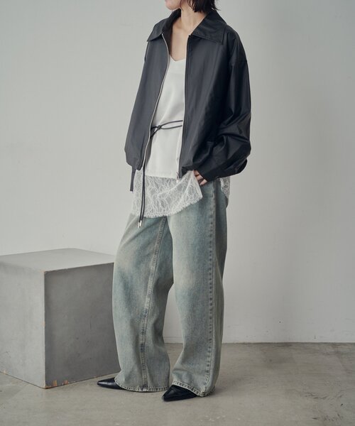 goocy（グーシー）の「【ワードローブ必須！】ワイドストレートデニムパンツ（デニムパンツ・レディース・ブラック/ブルー/ネイビー・PM/MEDIUM/SMALL）」の20枚目の写真