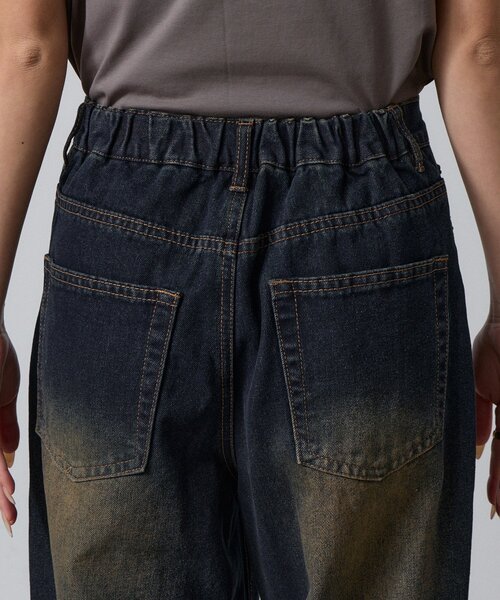 goocy（グーシー）の「【ワードローブ必須！】ワイドストレートデニムパンツ（デニムパンツ・レディース・ブラック/ブルー/ネイビー・PM/MEDIUM/SMALL）」の20枚目の写真